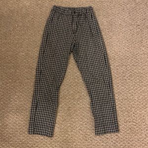 Black and white plaid brandy pants
